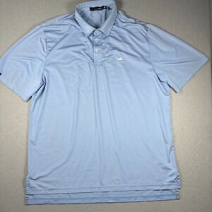 RLX Ralph Lauren Performance Golf Polo Shirt Mens Large Light Blue Classic Fit